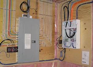 Certified electrician repairing electrical panel in Dubai