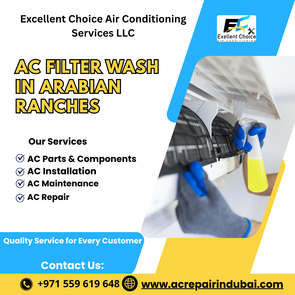 AC filter wash in Arabian Ranches