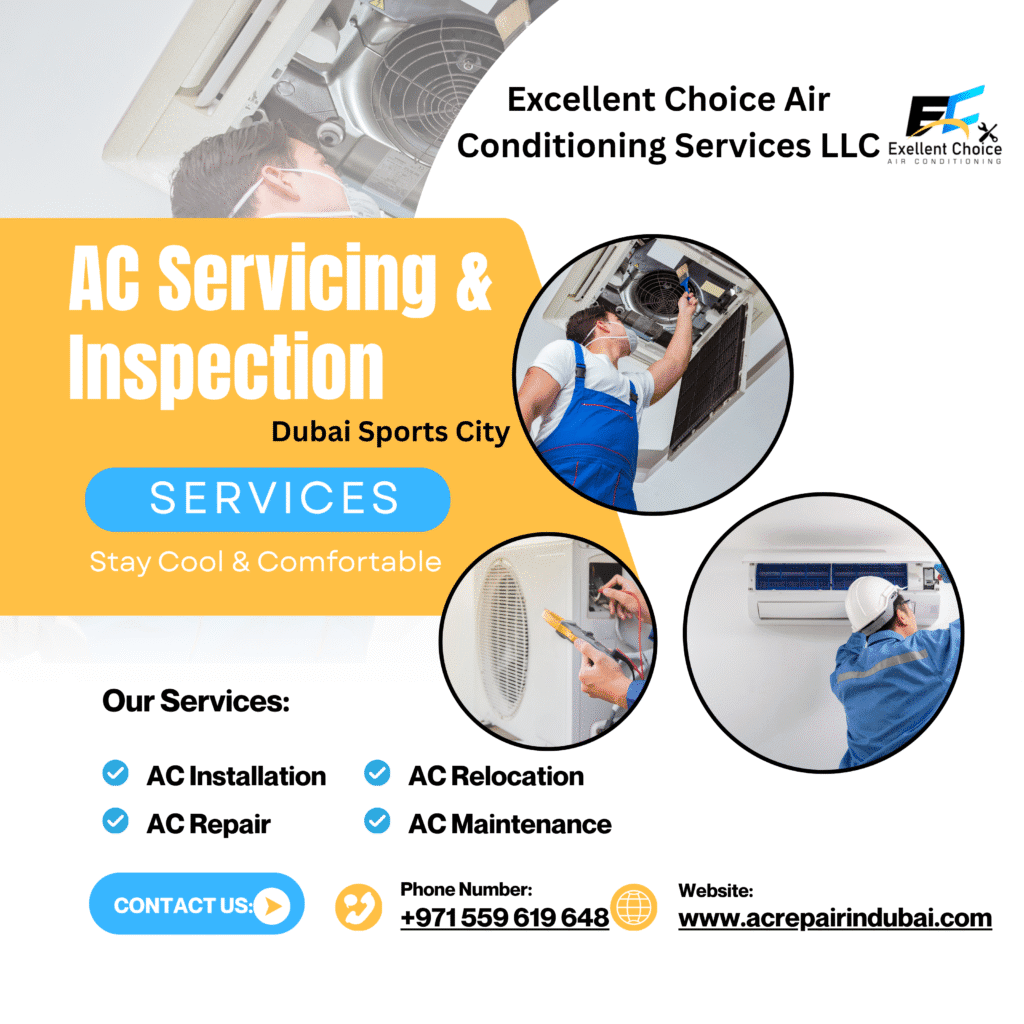 AC servicing & inspection Dubai Sports City
